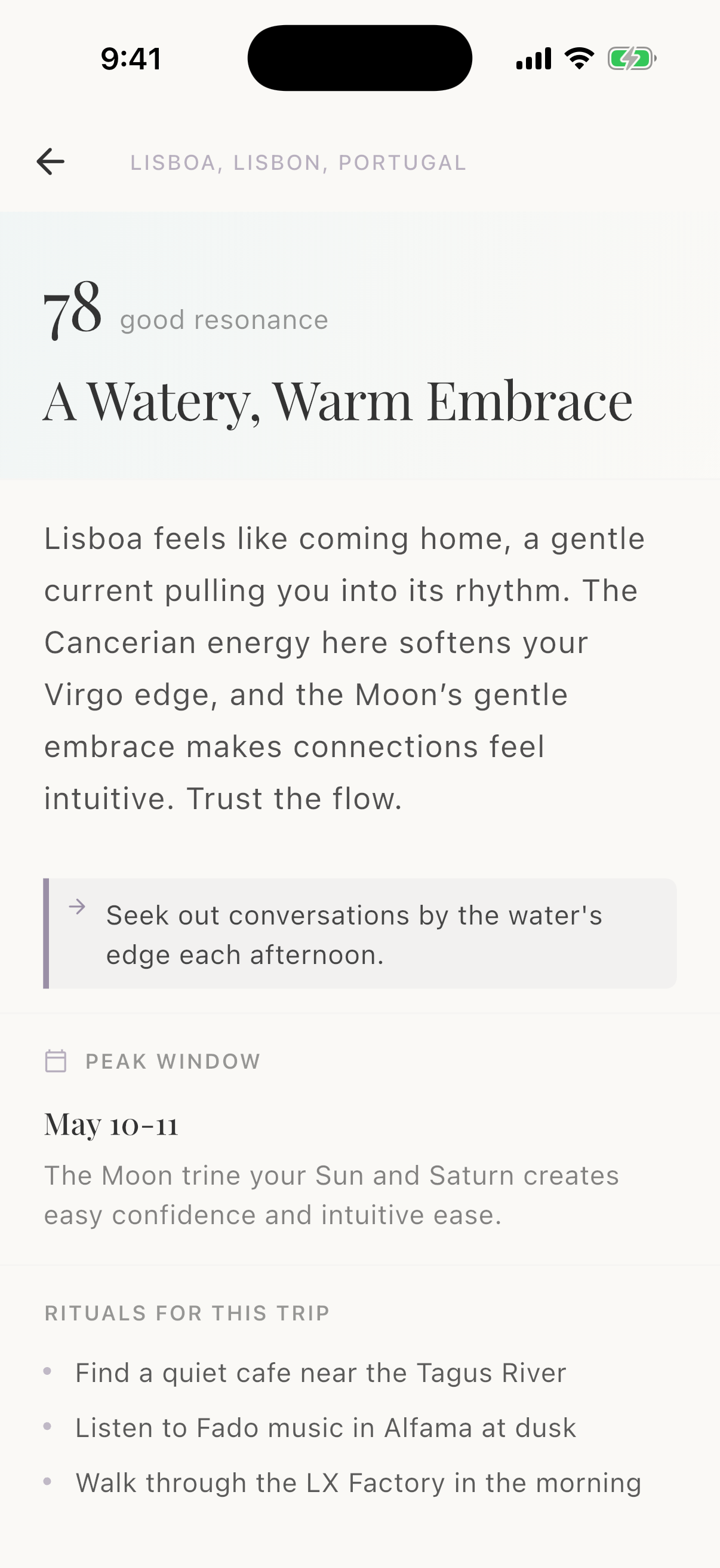 Travel companion screenshot