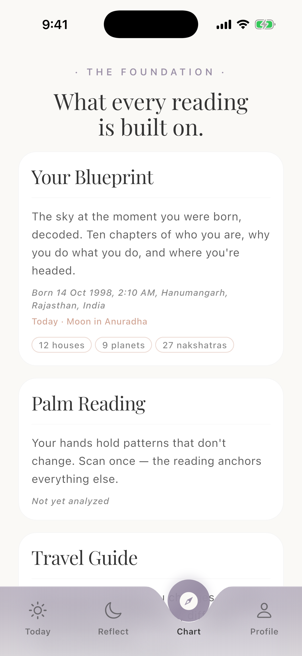 Palm reading screenshot